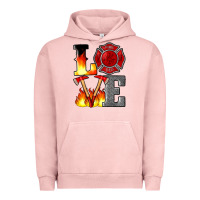 Pigment Salmon firefighter love Urban Hoodie - Artiststas
