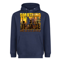 Navy something in the orange western Heavyweight Hoodie - texasbilliewilder