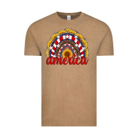 Vintage Coffee america sunflower rainbow Vintage Tee - Artiststas