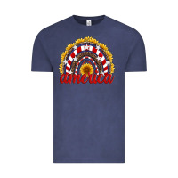 America Sunflower Rainbow Vintage Tee | Teevron