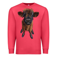 Cardinal highland cow calf Premium Sweatshirt - RanaPortraitStore