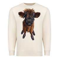 Sandshell highland cow calf Premium Sweatshirt - RanaPortraitStore