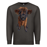 Smoke highland cow calf Premium Sweatshirt - RanaPortraitStore