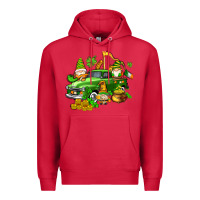 Cardinal st patricks gnomes  with farm truck Premium Hoodie - AdoDesignShop