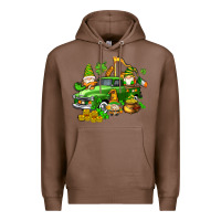 Chestnut st patricks gnomes  with farm truck Premium Hoodie - AdoDesignShop