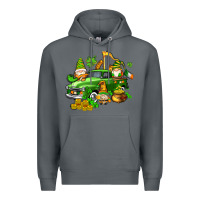 Rock st patricks gnomes  with farm truck Premium Hoodie - AdoDesignShop