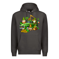 Smoke st patricks gnomes  with farm truck Premium Hoodie - AdoDesignShop