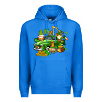 True Royal st patricks gnomes  with farm truck Premium Hoodie - AdoDesignShop