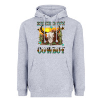Heather Grey simmer down cowboy Heavyweight Hoodie - texasbilliewilder