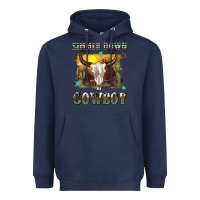 Navy simmer down cowboy Heavyweight Hoodie - texasbilliewilder