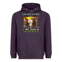 Plum simmer down cowboy Heavyweight Hoodie - texasbilliewilder