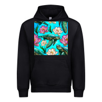 Black sea turtle seamless pattern Urban Hoodie - BundleAndBundleShop