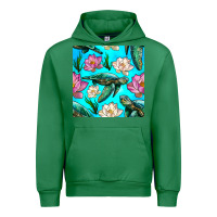 Emerald sea turtle seamless pattern Urban Hoodie - BundleAndBundleShop