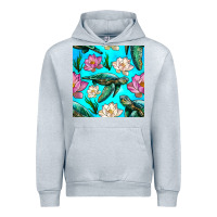 Heather Grey sea turtle seamless pattern Urban Hoodie - BundleAndBundleShop