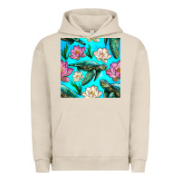 Pigment French Oak sea turtle seamless pattern Urban Hoodie - BundleAndBundleShop