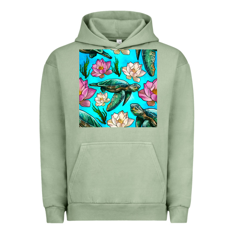 Sea Turtle Seamless Pattern Urban Hoodie by BundleAndBundleShop | Teevron