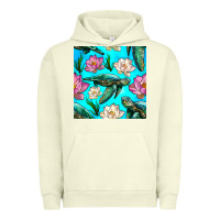 Pigment Pistachio sea turtle seamless pattern Urban Hoodie - BundleAndBundleShop