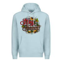 Blue Mist stay sweet wood slice ornament Premium Hoodie - JahusDesignShop
