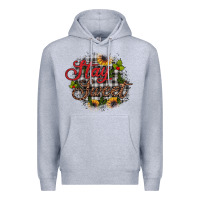 Heather Grey stay sweet wood slice ornament Premium Hoodie - JahusDesignShop