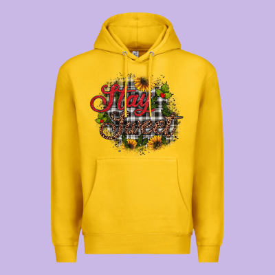 Stay Sweet Wood Slice Ornament Premium Hoodie Designed By Jahusdesignshop