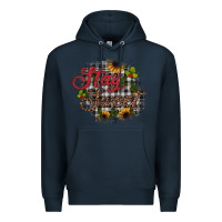 Navy stay sweet wood slice ornament Premium Hoodie - JahusDesignShop