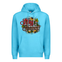 Ocean Blue stay sweet wood slice ornament Premium Hoodie - JahusDesignShop
