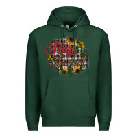 Sports Green stay sweet wood slice ornament Premium Hoodie - JahusDesignShop