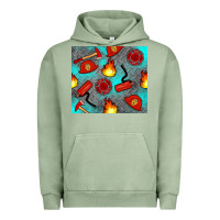 Pigment Oil Green firefighter equipment Urban Hoodie - Artiststas