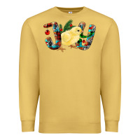 Antique Gold christmas joy chick Premium Sweatshirt - RanaPortraitStore
