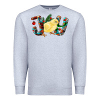 Heather Grey christmas joy chick Premium Sweatshirt - RanaPortraitStore