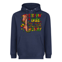 Navy steppin into black history Heavyweight Hoodie - Zillion Design Studio