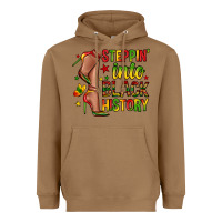 Toasted Coconut steppin into black history Heavyweight Hoodie - Zillion Design Studio