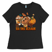 Black tis the season football Ladies Tee - BarkalooDesign