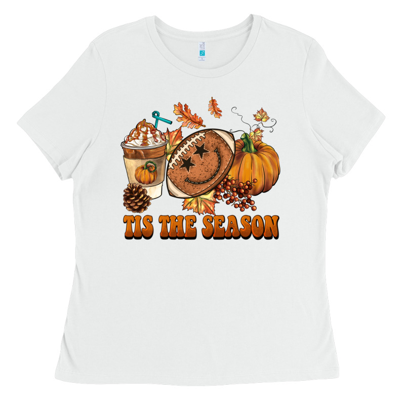 Tis The Season Football Ladies Tee by BarkalooDesign | Teevron
