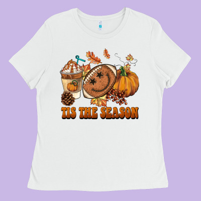 Tis The Season Football Ladies Tee Designed By Barkaloodesign