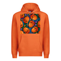 Carrot halloween pumpkin and candy seamless pattern Premium Hoodie - BundleAndBundleShop
