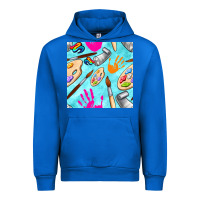 Cobalt find art class seamless pattern Urban Hoodie - BundleAndBundleShop