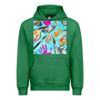 Emerald find art class seamless pattern Urban Hoodie - BundleAndBundleShop