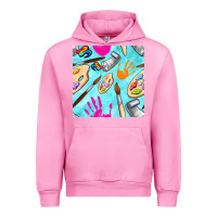 Fuchsia Pink find art class seamless pattern Urban Hoodie - BundleAndBundleShop
