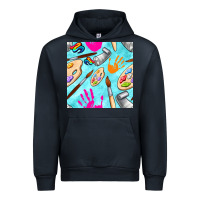 Navy find art class seamless pattern Urban Hoodie - BundleAndBundleShop