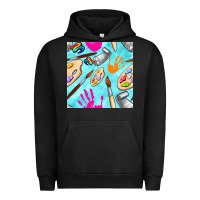 Pigment Black find art class seamless pattern Urban Hoodie - BundleAndBundleShop