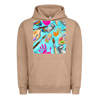 Pigment Burro find art class seamless pattern Urban Hoodie - BundleAndBundleShop