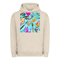 Pigment French Oak find art class seamless pattern Urban Hoodie - BundleAndBundleShop