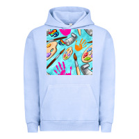 Pigment Grape Ice find art class seamless pattern Urban Hoodie - BundleAndBundleShop