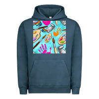 Pigment Midnight Navy find art class seamless pattern Urban Hoodie - BundleAndBundleShop