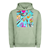 Pigment Oil Green find art class seamless pattern Urban Hoodie - BundleAndBundleShop