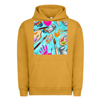 Pigment Peanut Butter find art class seamless pattern Urban Hoodie - BundleAndBundleShop