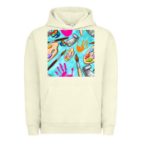 Pigment Pistachio find art class seamless pattern Urban Hoodie - BundleAndBundleShop
