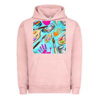 Pigment Salmon find art class seamless pattern Urban Hoodie - BundleAndBundleShop