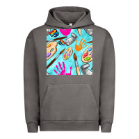 Pigment Tornado find art class seamless pattern Urban Hoodie - BundleAndBundleShop